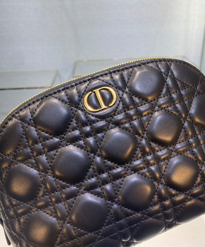 Christian Dior Caro Cosmetic Bag Black